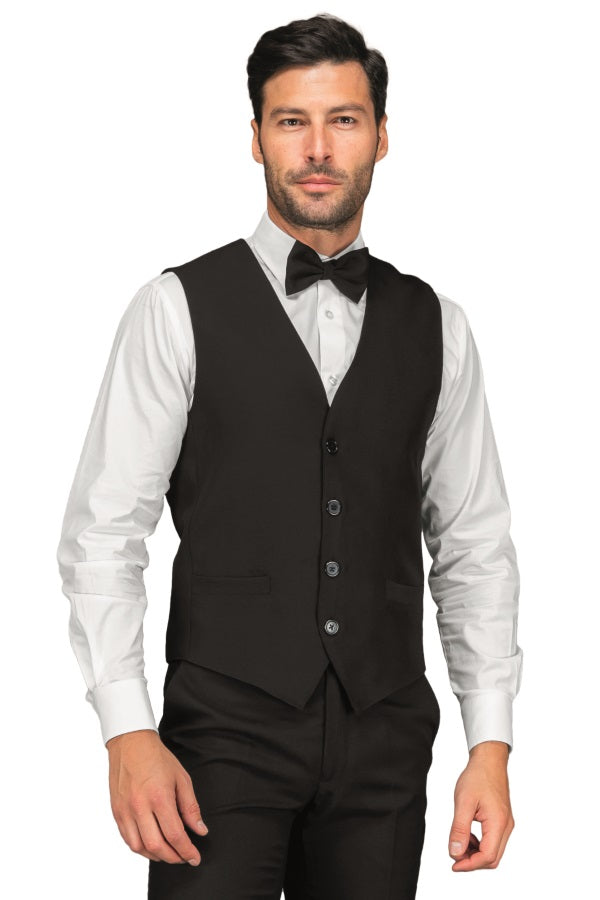 GILET UNISEX NERO BOTTONI FISSI
