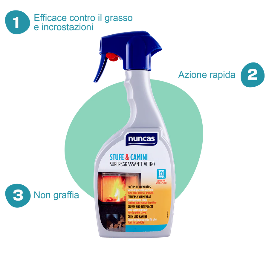 Nuncas - Stufe E camini Supersgrassante Vetro Ml.500
