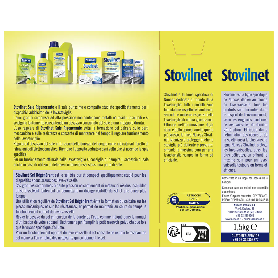 Nuncas - Stovilnet Lavastoviglie Sale Rigenerante Kg.1,5