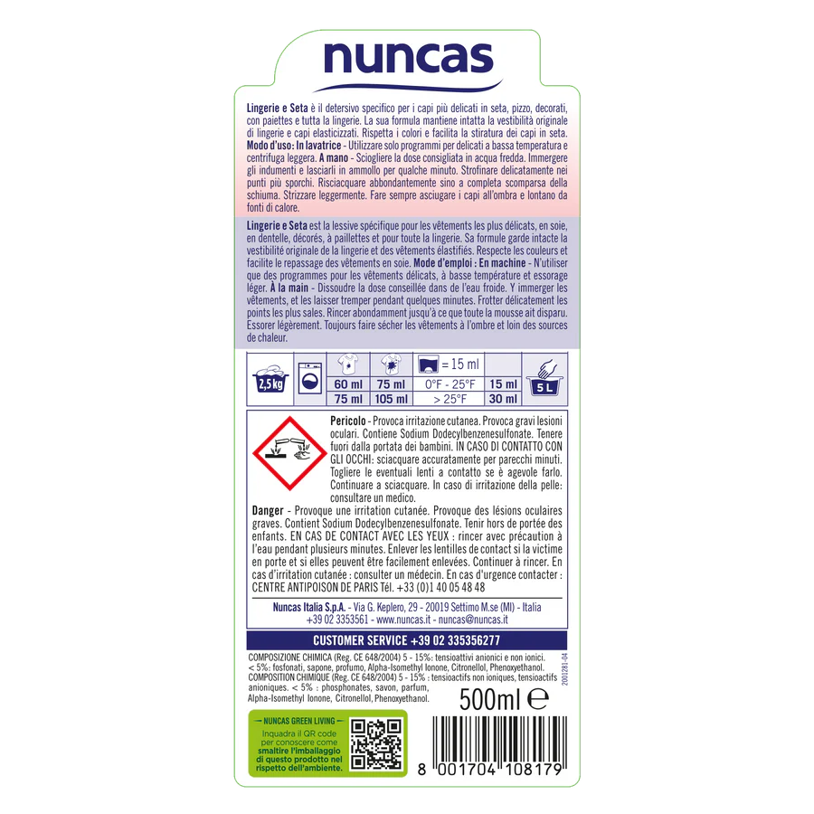 Nuncas - Lingerie E seta Ml.500