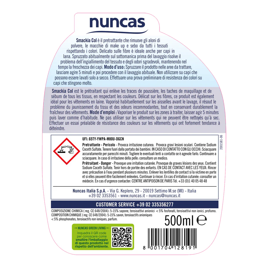 Nuncas - Smackia Colletti Pretrattante Ml.500