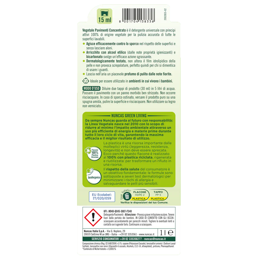 Nuncas - Vegetale Pavimenti Concentrato Lt.1
