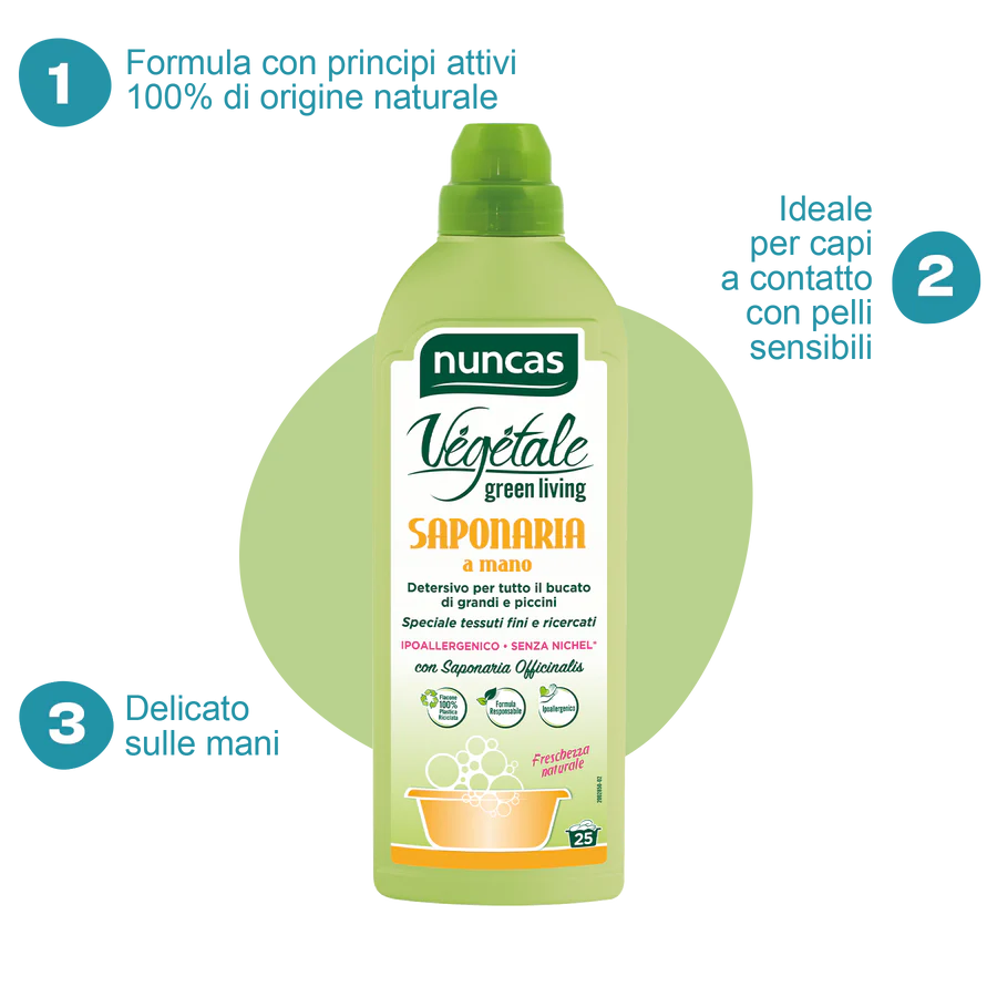 Nuncas - Vegetale Saponaria A mano Ml.750