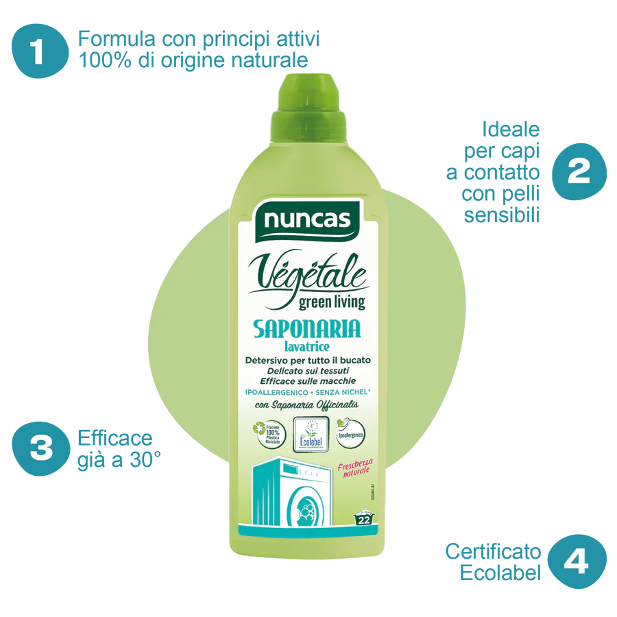 Nuncas - Vegetale Saponaria Lavatrice Lt.1