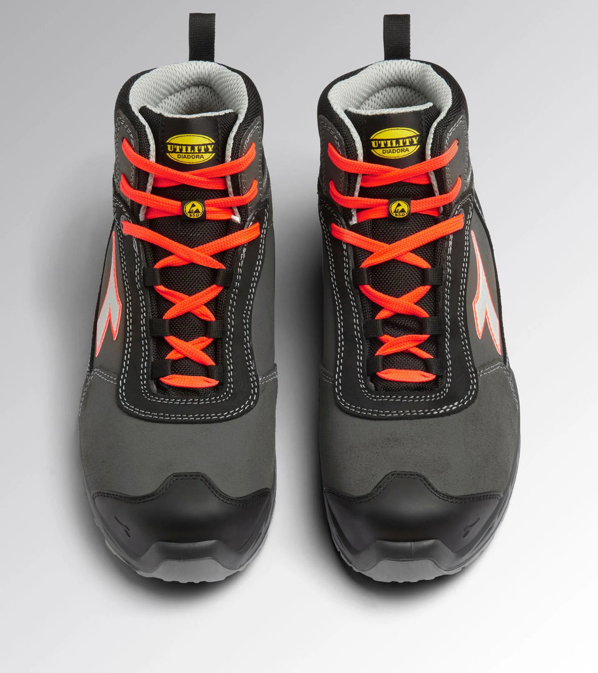 SCARPA DIADORA SHARK ALTA S3 SRC ESD NERO/ROSSO FLUO