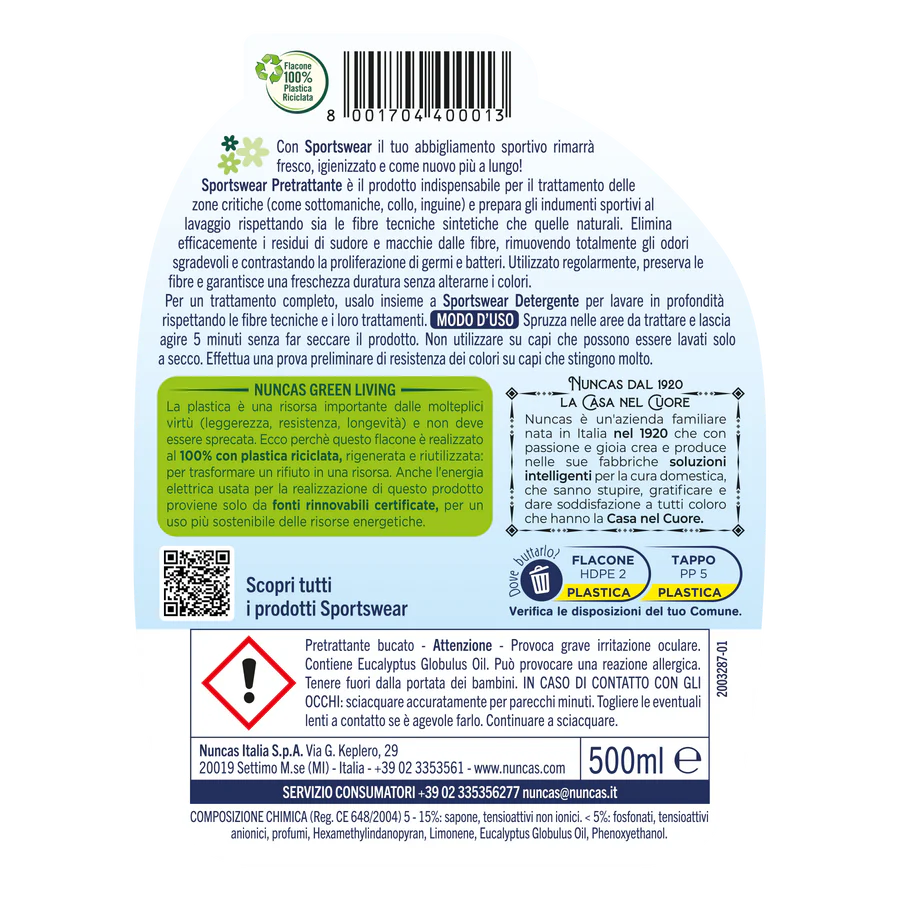 Nuncas - Sportswear Pretrattante Ml.500