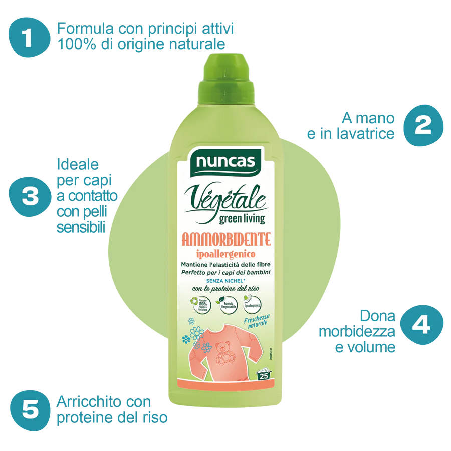 Nuncas - Vegetale Ammorbidente Per Bucato Ml.750