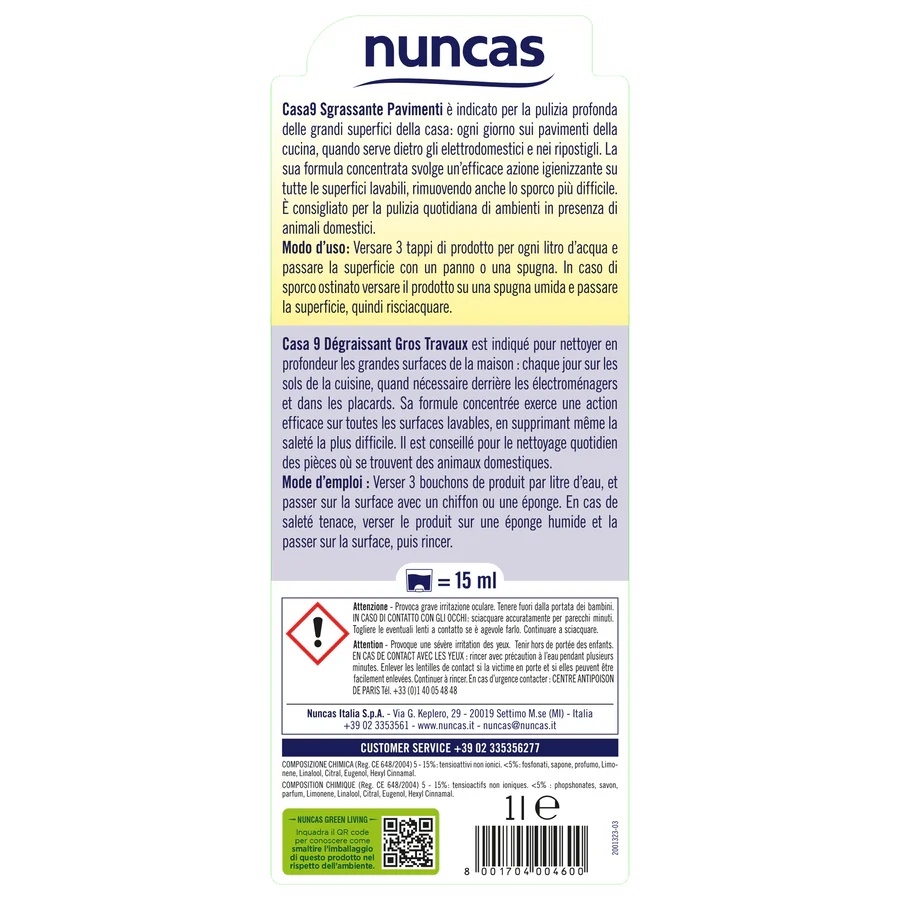 Nuncas - Casa 9 forte Sgrassante Pavimenti Lt.1