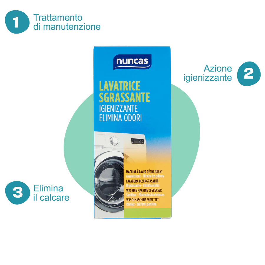 Nuncas - Lavatrice Sgrassante Igienizzante Elimina Odori Gr.250