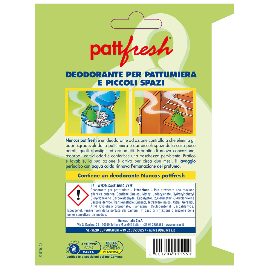 Nuncas - Pattfresh Deodorante Per Pattumiera Pz1