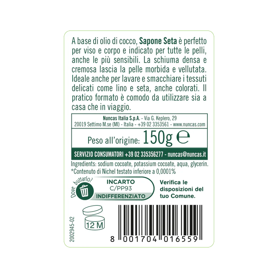 Nuncas - Vegetale Sapone Seta Gr.150