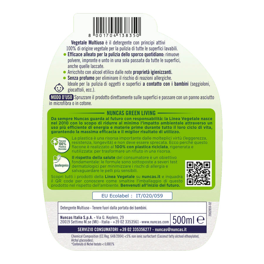 Nuncas - Vegetale Sgrassante Multiuso Ml.500