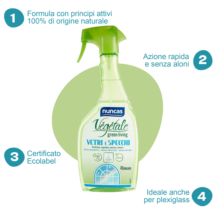 Nuncas - Vegetale Vetri E specchi Ml.750